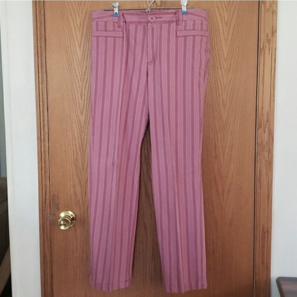 Very Nice Venezia Purple Striped Pants Sz 14